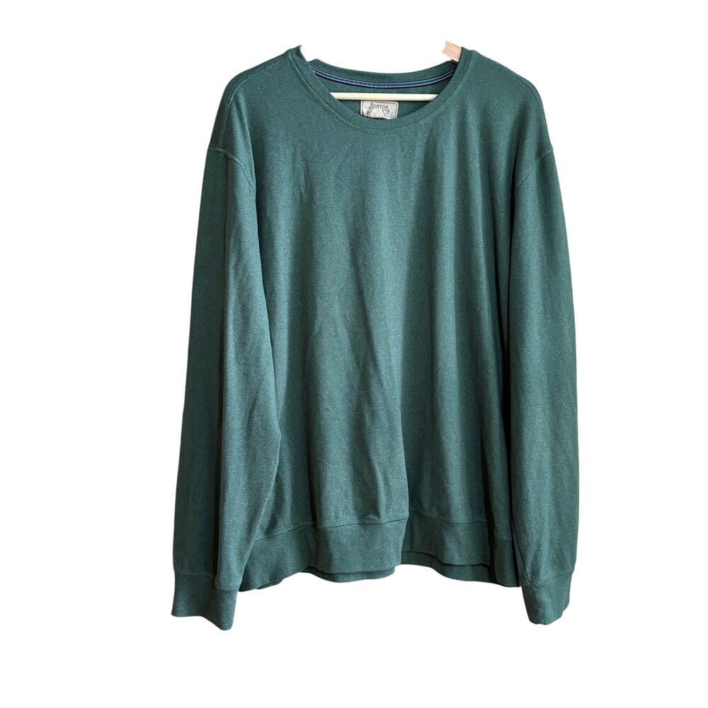 Boston Traders green crewneck knit sweater‎ men's size XXL casual warm pullover